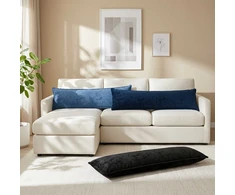 Pagalvėlės užvalkalas HOUTEN Jūrinė mėlyna 40 x 145 cm Flanelė