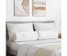 Pagalvės 2 pcs Balta Ø 25 x 70 cm audinys