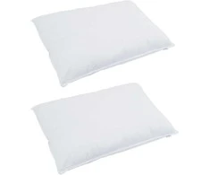 Pagalvė su pagalve 2 pcs Balta 50 x 70 cm Plunksna