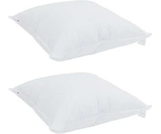 Pagalvė su pagalve 2 pcs Balta 60 x 60 cm Medvilnė