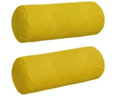Pagalvės 2 pcs Geltona Ø 15 x 40 cm Kordūrinis audinys