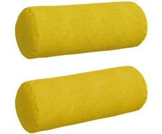 Pagalvės 2 pcs Geltona Ø 25 x 70 cm Kordūrinis audinys