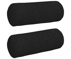 Pagalvės 2 pcs Juoda Ø 15 x 40 cm audinys