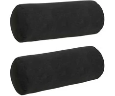 Pagalvės 2 pcs Juoda Ø 15 x 40 cm Kordūrinis audinys