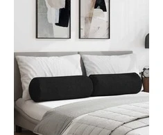 Pagalvės 2 pcs Juoda Ø 25 x 70 cm audinys