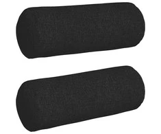 Pagalvės 2 pcs Juoda Ø 25 x 70 cm audinys