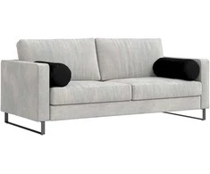Pagalvės 2 pcs Juoda Ø 25 x 70 cm Mikropluošto audinys