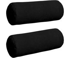 Pagalvės 2 pcs Juoda Ø 25 x 70 cm Mikropluošto audinys