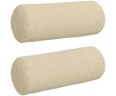 Pagalvės 2 pcs Kreminė Ø 15 x 40 cm audinys