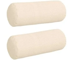 Pagalvės 2 pcs Kreminė Ø 15 x 40 cm Kordūrinis audinys