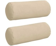 Pagalvės 2 pcs Kreminė Ø 15 x 40 cm Mikropluošto audinys