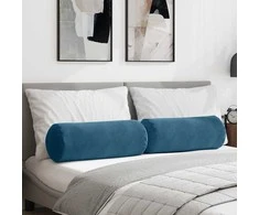 Pagalvės 2 pcs Mėlyna Ø 25 x 70 cm Kordūrinis audinys