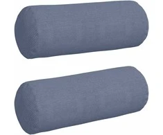Pagalvės 2 pcs Mėlyna Ø 25 x 70 cm Kordūrinis audinys