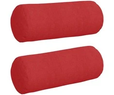 Pagalvės 2 pcs Raudona Ø 15 x 40 cm audinys