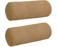 Pagalvės 2 pcs Ruda Ø 15 x 40 cm Kordūrinis audinys