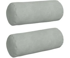 Pagalvės 2 pcs Šviesiai pilka Ø 15 x 40 cm Kordūrinis audinys