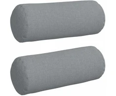 Pagalvės 2 pcs Šviesiai pilka Ø 15 x 40 cm audinys