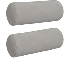 Pagalvės 2 pcs Šviesiai pilka Ø 15 x 40 cm Mikropluošto audinys