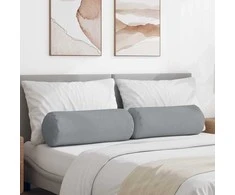 Pagalvės 2 pcs Šviesiai pilka Ø 25 x 70 cm audinys