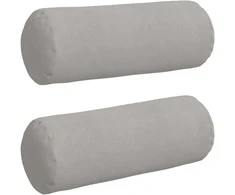 Pagalvės 2 pcs Šviesiai pilka Ø 25 x 70 cm Mikropluošto audinys