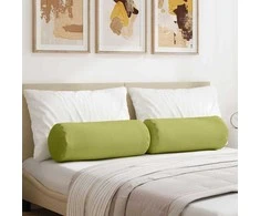 Pagalvės 2 pcs Šviesiai žalia Ø 25 x 70 cm audinys