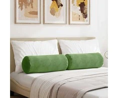 Pagalvės 2 pcs Šviesiai žalia Ø 25 x 70 cm Kordūrinis audinys