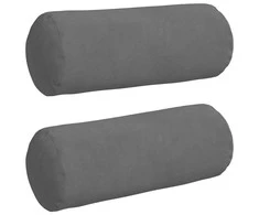 Pagalvės 2 pcs Tamsiai pilka Ø 15 x 40 cm Mikropluošto audinys