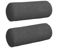 Pagalvės 2 pcs Tamsiai pilka Ø 15 x 40 cm Kordūrinis audinys
