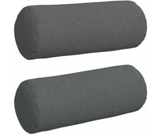 Pagalvės 2 pcs Tamsiai pilka Ø 15 x 40 cm audinys