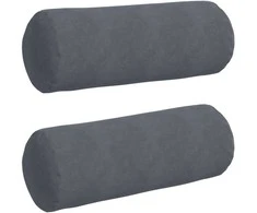 Pagalvės 2 pcs Tamsiai pilka Ø 25 x 70 cm Kordūrinis audinys