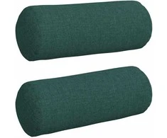 Pagalvės 2 pcs Tamsiai žalia Ø 15 x 40 cm audinys