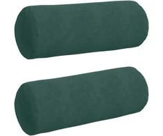 Pagalvės 2 pcs Tamsiai žalia Ø 25 x 70 cm Kordūrinis audinys