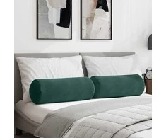 Pagalvės 2 pcs Tamsiai žalia Ø 25 x 70 cm Kordūrinis audinys