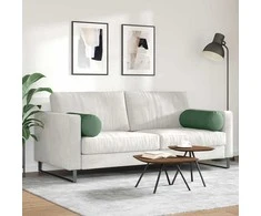 Pagalvės 2 pcs Tamsiai žalia Ø 25 x 70 cm Kordūrinis audinys