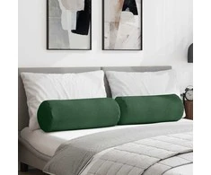 Pagalvės 2 pcs Tamsiai žalia Ø 25 x 70 cm Kordūrinis audinys