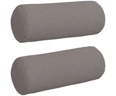 Pagalvės 2 pcs Taupe Ø 15 x 40 cm audinys