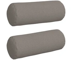Pagalvės 2 pcs Taupe Ø 25 x 70 cm audinys