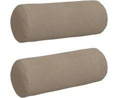 Pagalvės 2 pcs Taupe Ø 25 x 70 cm Mikropluošto audinys