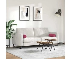 Pagalvės 2 pcs Vyno raudona Ø 15 x 40 cm Kordūrinis audinys