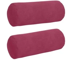 Pagalvės 2 pcs Vyno raudona Ø 15 x 40 cm Kordūrinis audinys