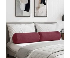 Pagalvės 2 pcs Vyno raudona Ø 25 x 70 cm audinys