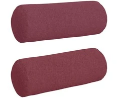 Pagalvės 2 pcs Vyno raudona Ø 25 x 70 cm audinys