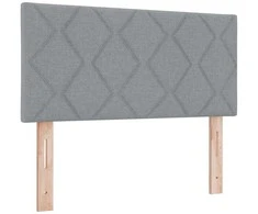 Kiemas lova su galvūgalio Šviesiai pilka 90 x 200 cm audinys