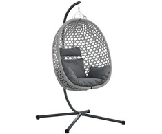 Kabantis kiaušinis anthracite and pilkas 104 x 100 x 191 cm