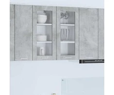 Pakabinama spintelė 2 pcs Betono pilka 40 x 31 x 80 cm
