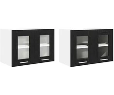 Pakabinama spintelė 2 pcs Juodas ąžuolas 60 x 31 x 40 cm