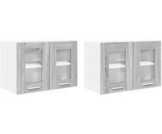 Pakabinama spintelė 2 pcs Pilkas Sonoma 60 x 31 x 40 cm