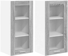 Pakabinama spintelė 2 pcs Pilkas Sonoma 40 x 31 x 80 cm