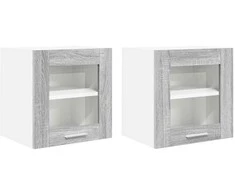 Pakabinama spintelė 2 pcs Pilkas Sonoma 40 x 31 x 40 cm