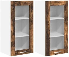 Pakabinama spintelė 2 pcs Rūkyta ąžuolas 40 x 31 x 80 cm